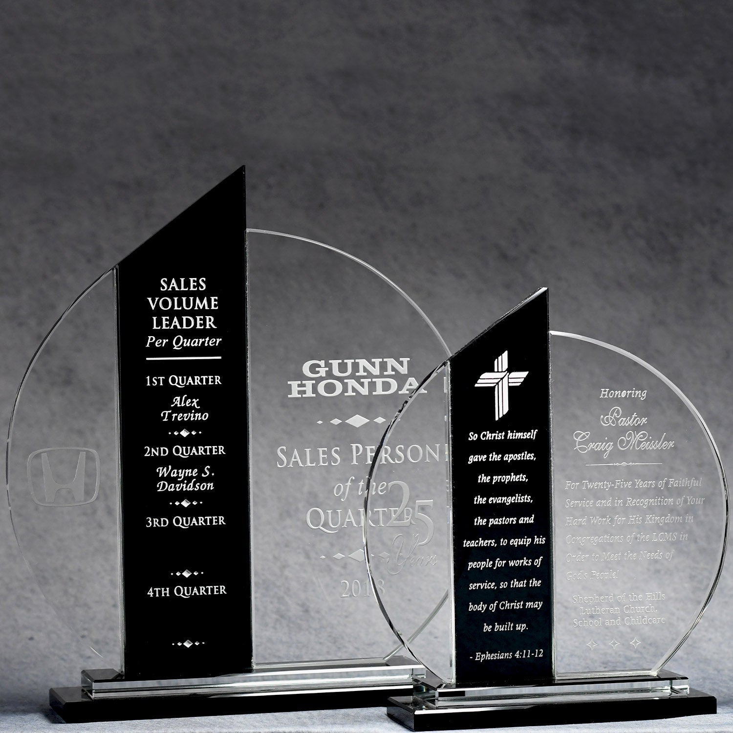 Black Accent Circular Crystal | Alliance Awards LLC.