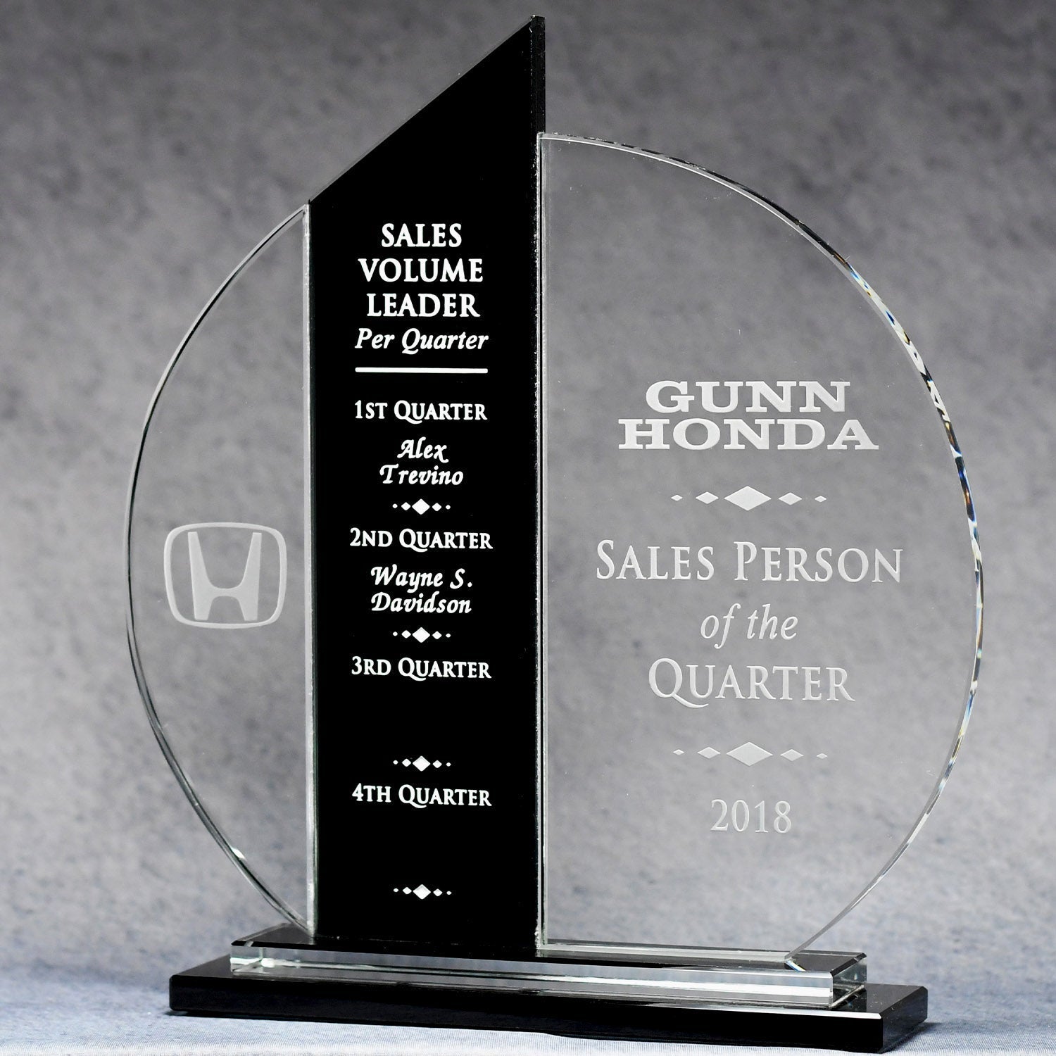 Black Accent Circular Crystal | Alliance Awards LLC.
