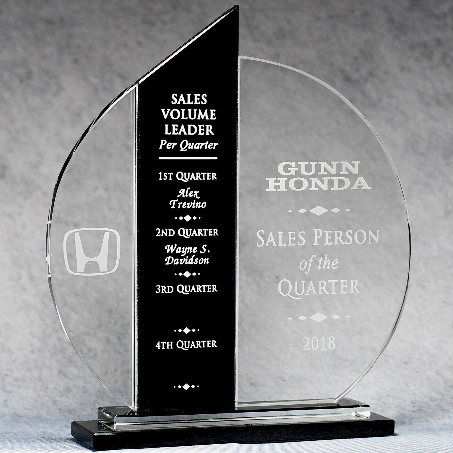 Black Accent Circular Crystal | Alliance Awards LLC.
