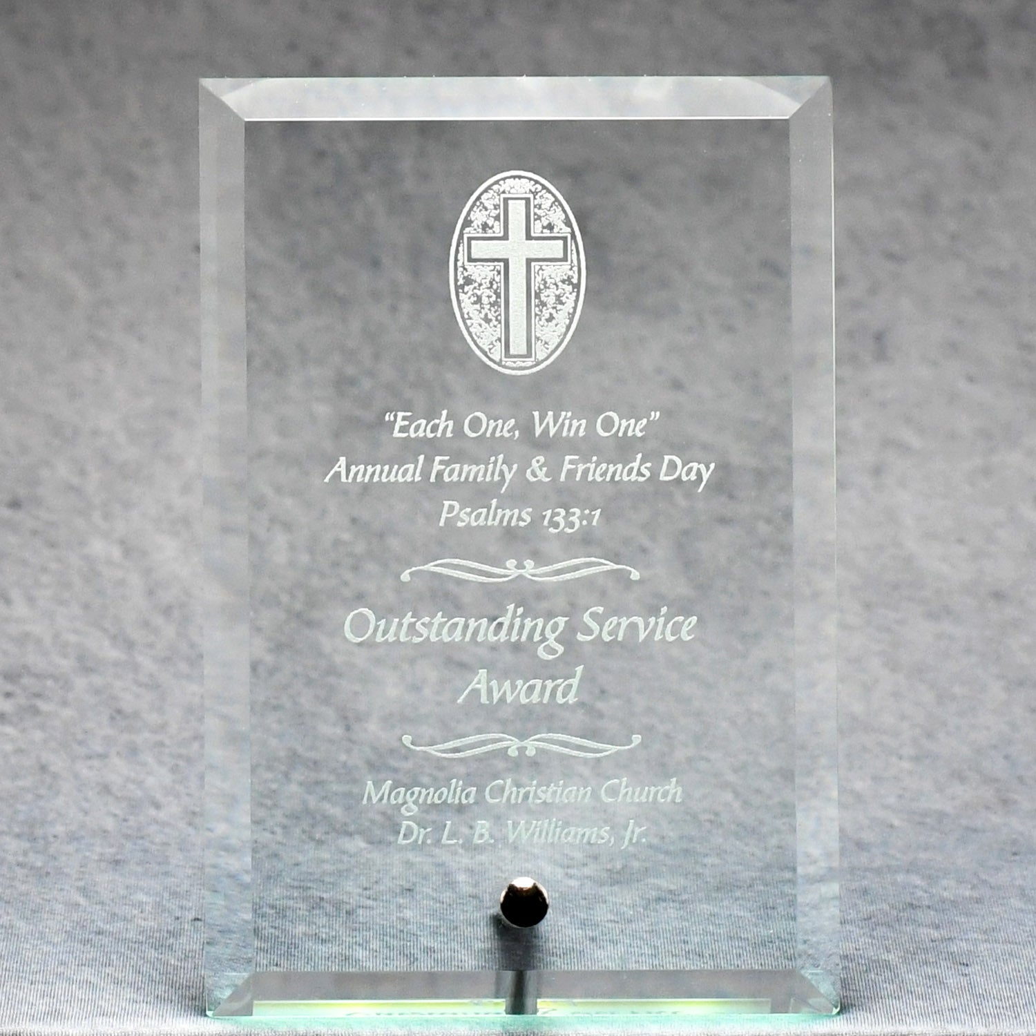 Economy Jade Glass Standing Plaque | Alliance Awards LLC.