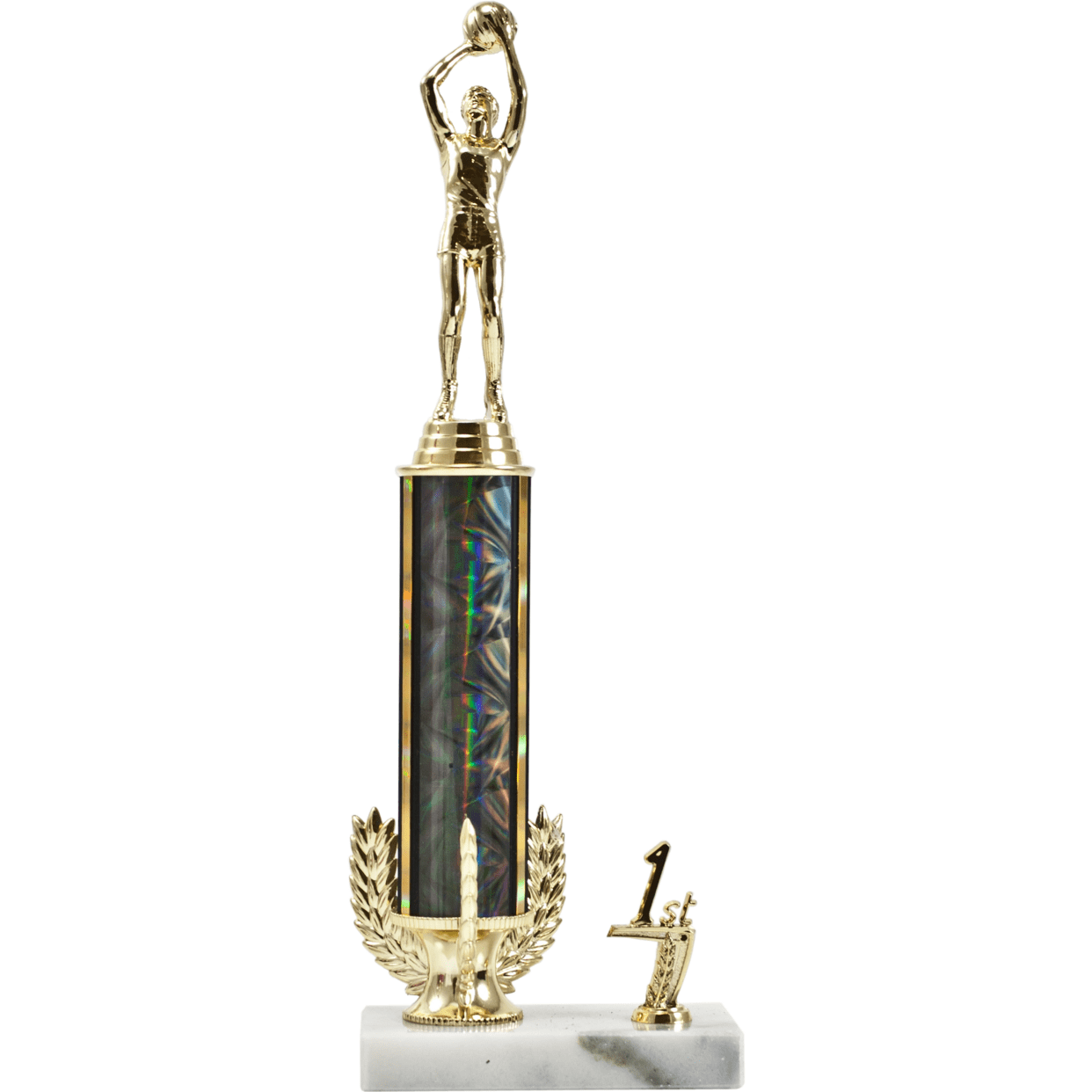 Tri-Wreath Round Column Trophy With Trim | Alliance Awards LLC.