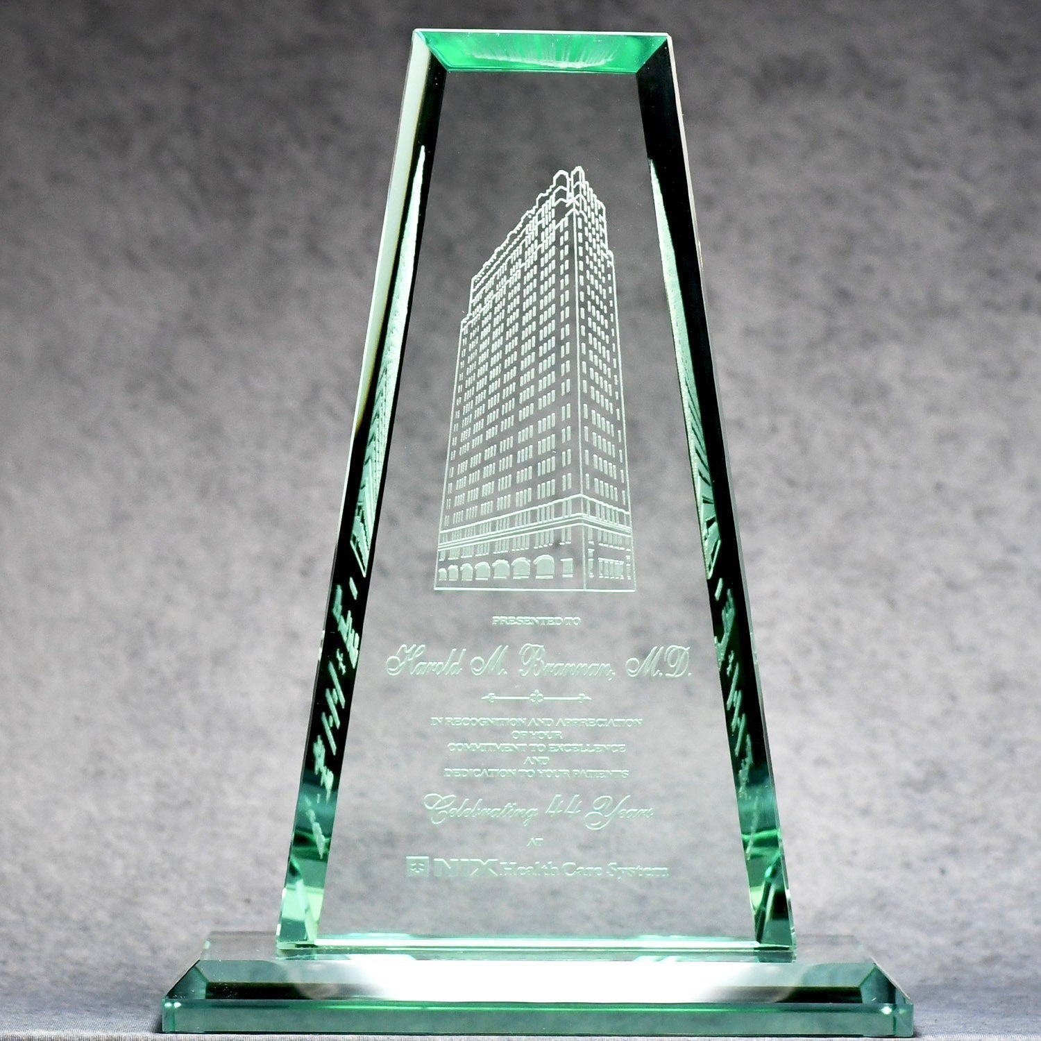 Jade Glass Tower | Alliance Awards LLC.