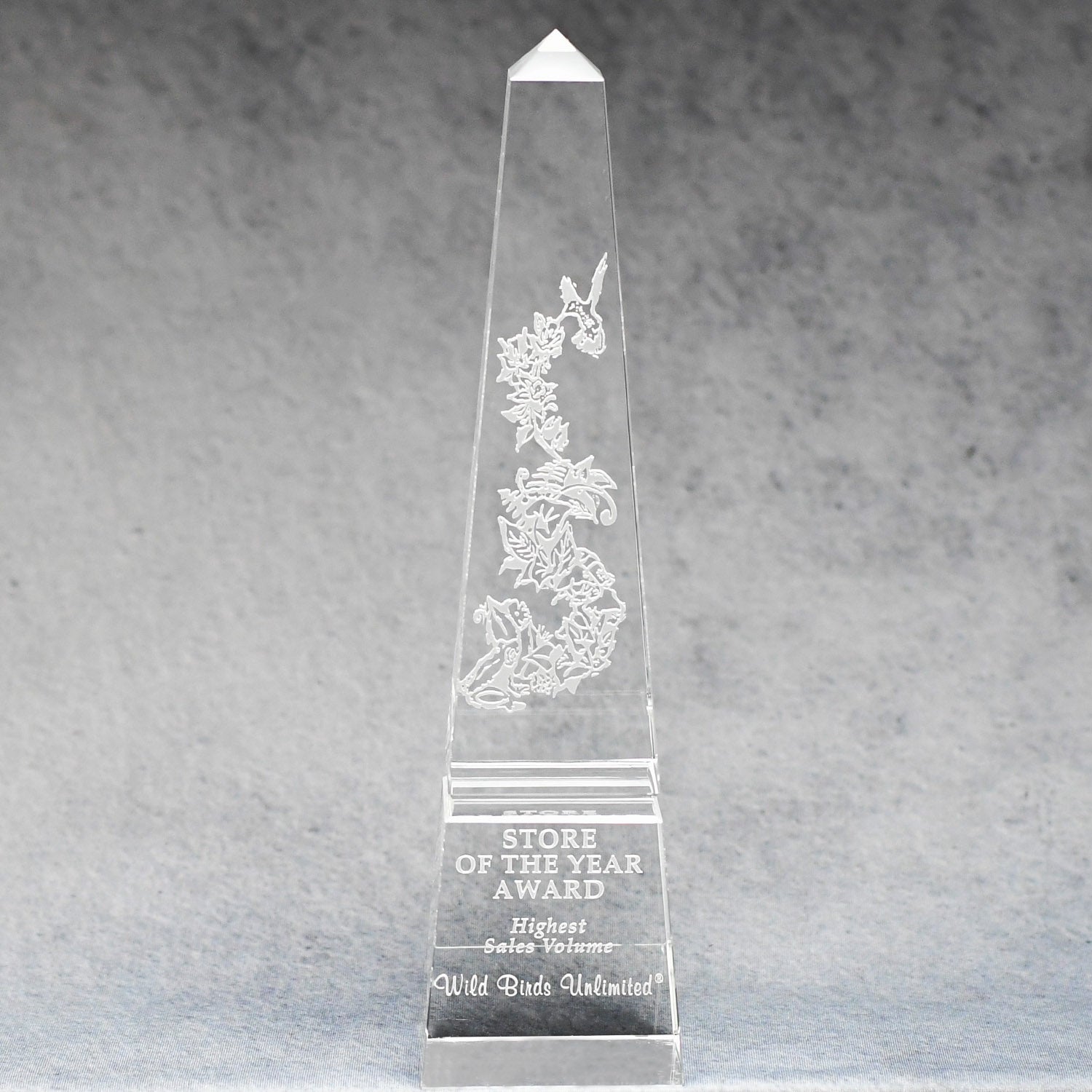 Optic Crystal Groove Obelisk | Alliance Awards LLC.