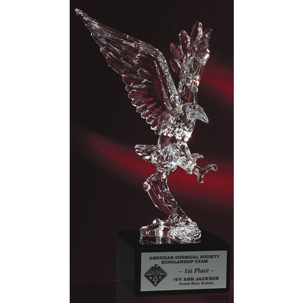 Acrylic Eagle On Marble Base - Landing | Alliance Awards LLC.