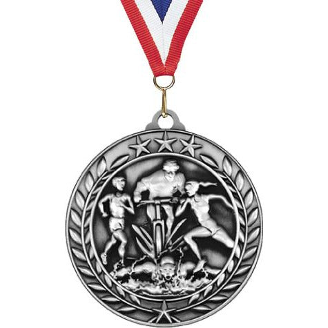 Wreath Antique Medallion - Triathlon | Alliance Awards LLC.