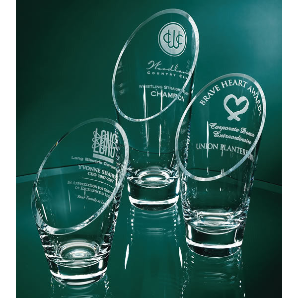 Slant Top Glass Vase | Alliance Awards LLC.