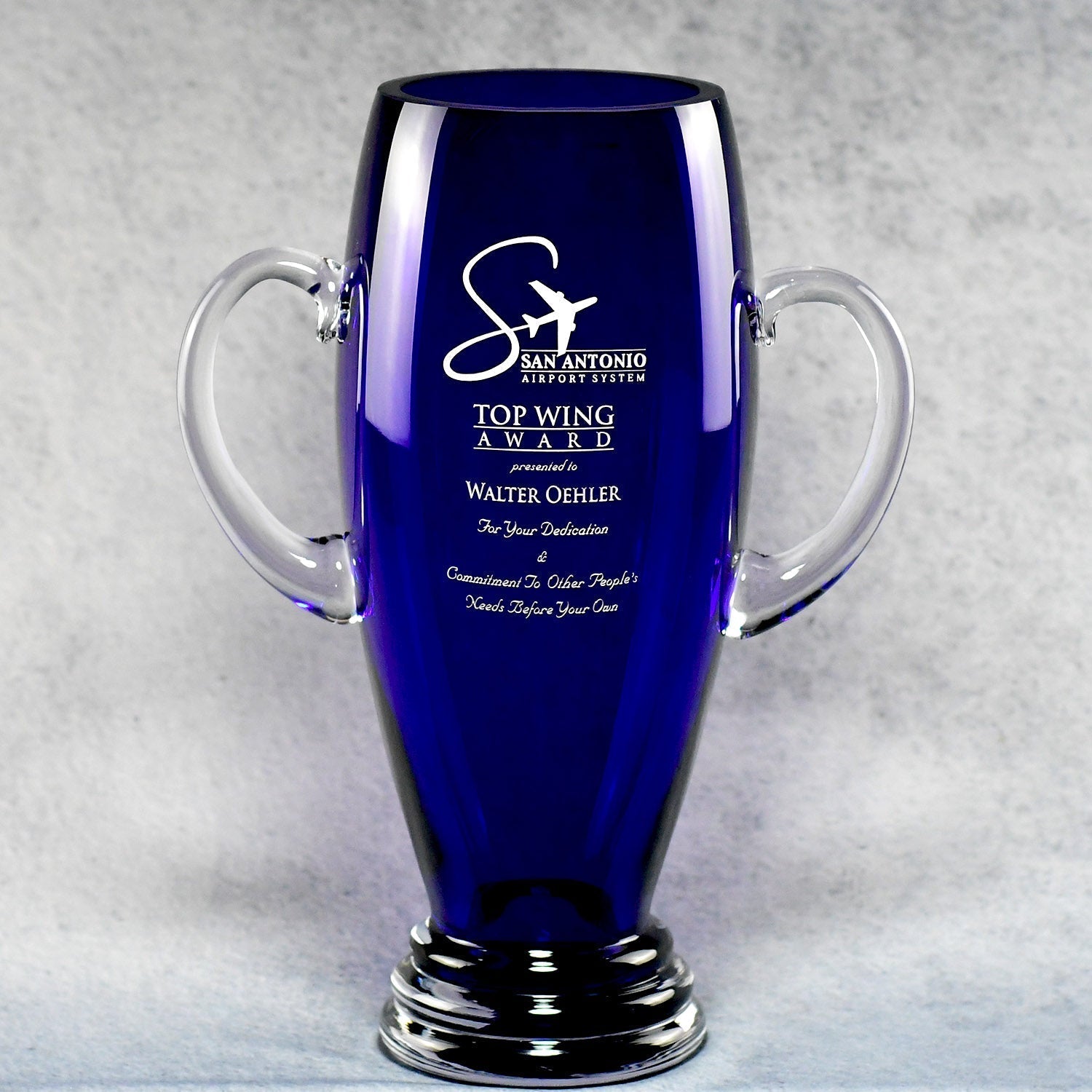 Tall Cobalt Blue Vase | Alliance Awards LLC.