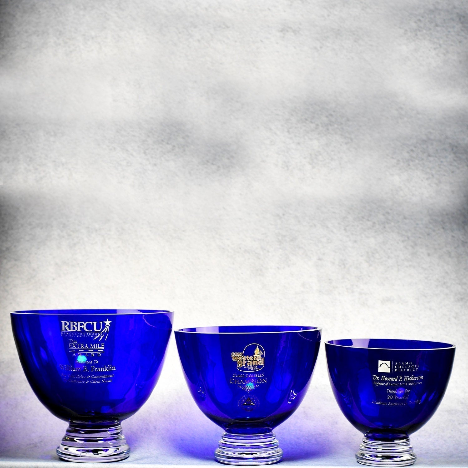 Cobalt Crystal Bowl | Alliance Awards LLC.