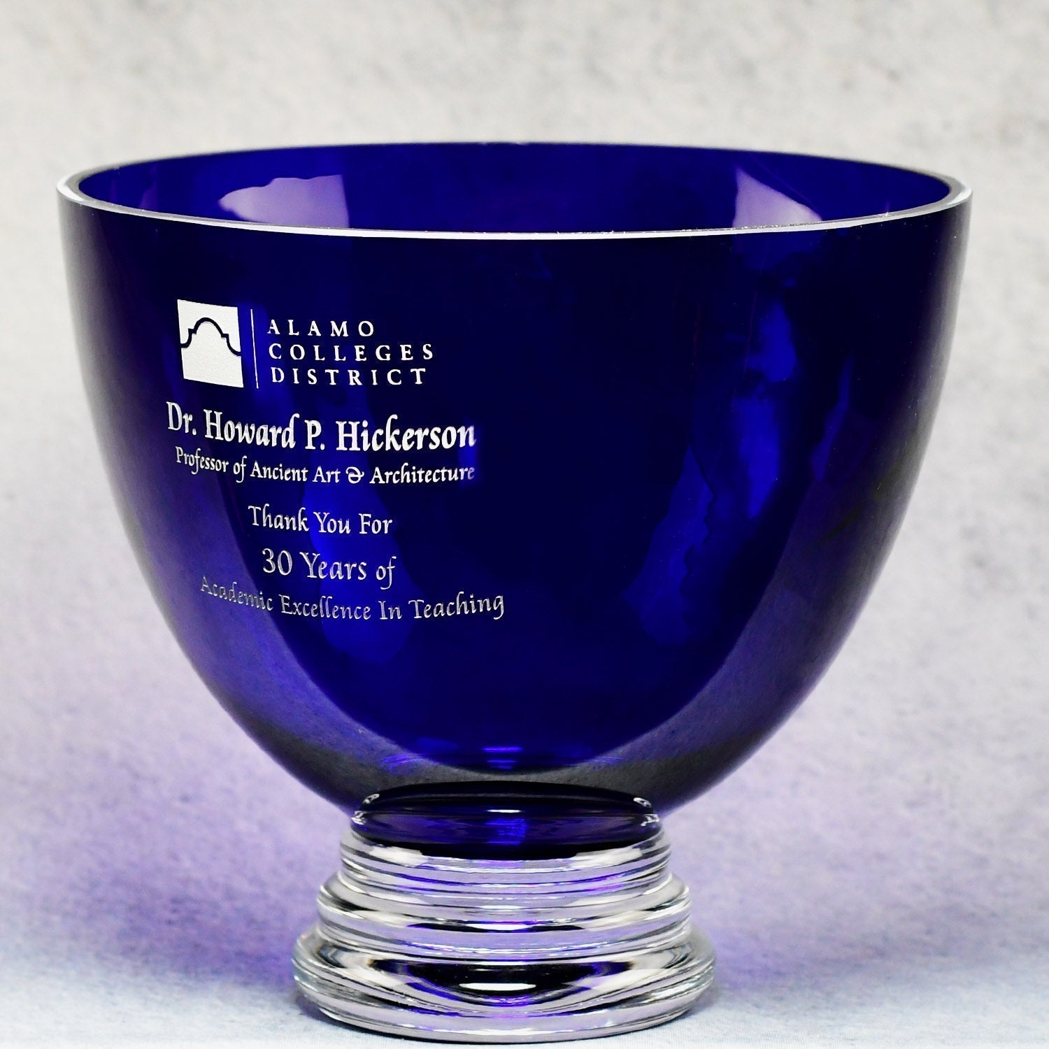 Cobalt Crystal Bowl | Alliance Awards LLC.