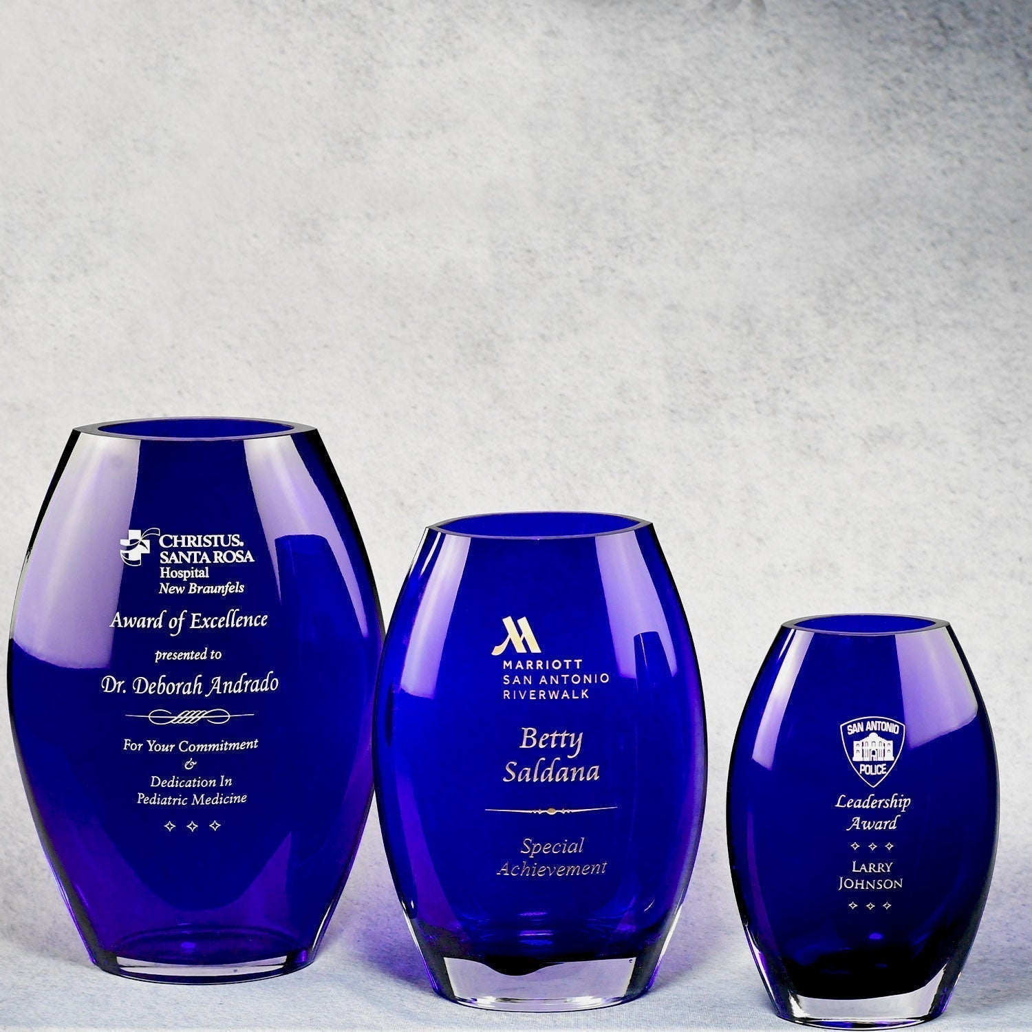Cobalt Crystal Vase | Alliance Awards LLC.