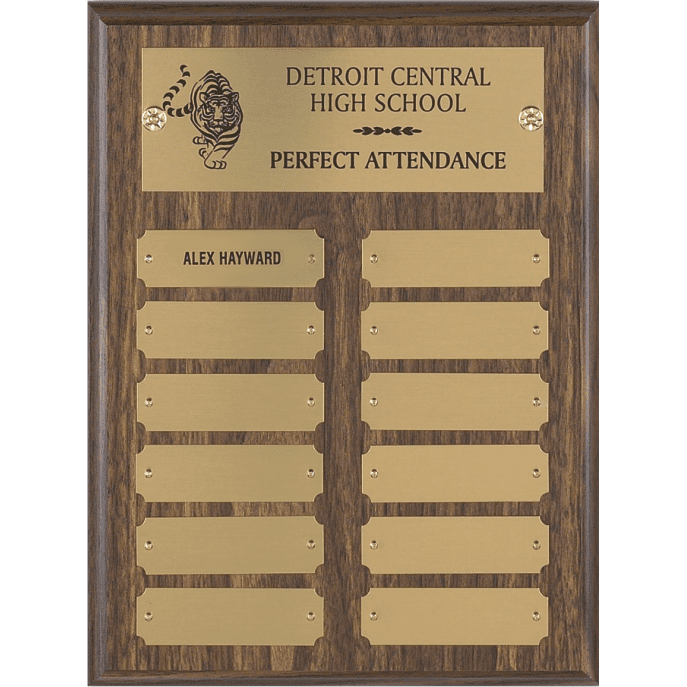 12 Plate Perpetual Plaque | Alliance Awards LLC.