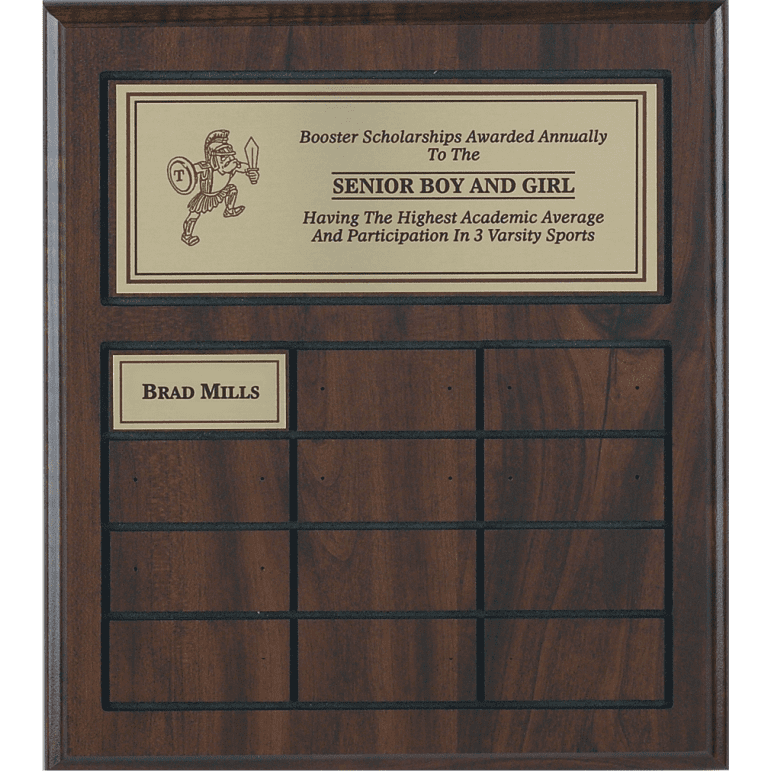 12 Plate, Routed, Perpetual Plaque-12X12 | Alliance Awards LLC.