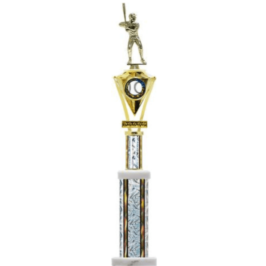 Jewel Series Baseball - Male Trophy On A Marble Base | Alliance Awards LLC.