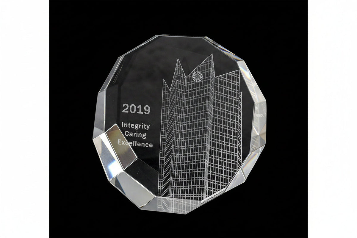 Multi-Faceted Crystal Paperweight
