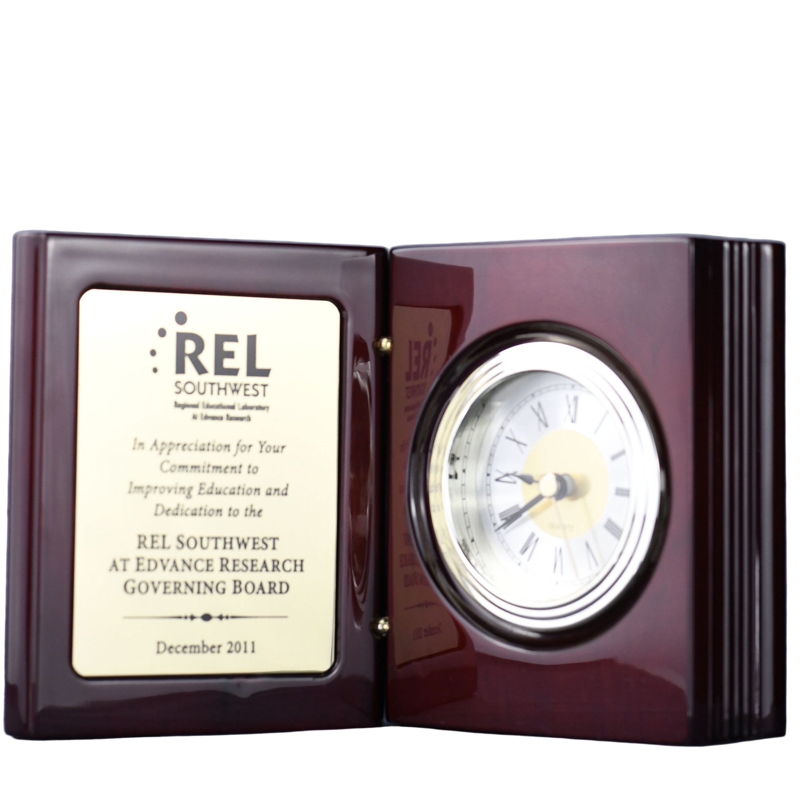 Rosewood Book Clock