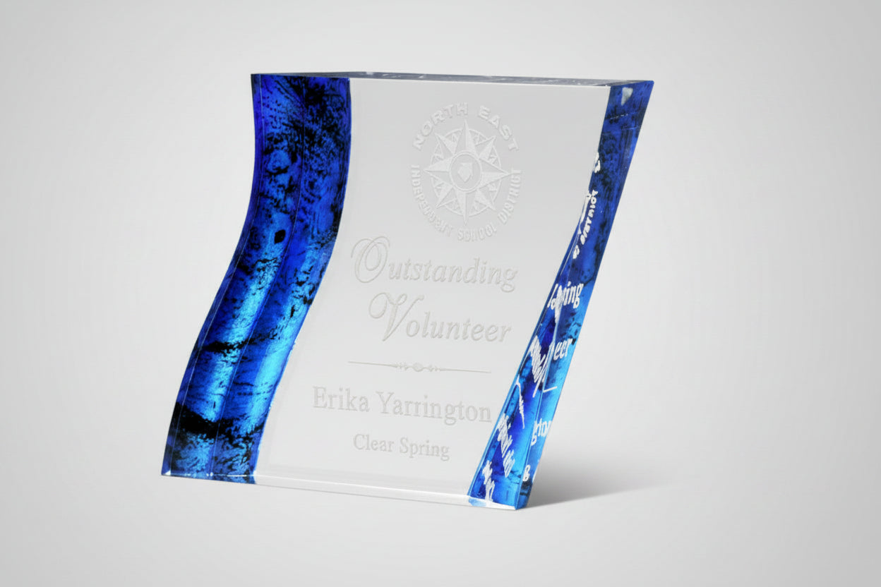 Acrylic Angled Square Paperweight