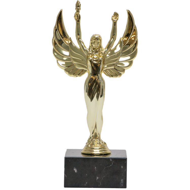 Champions Series Trophy On Black Marble Base
