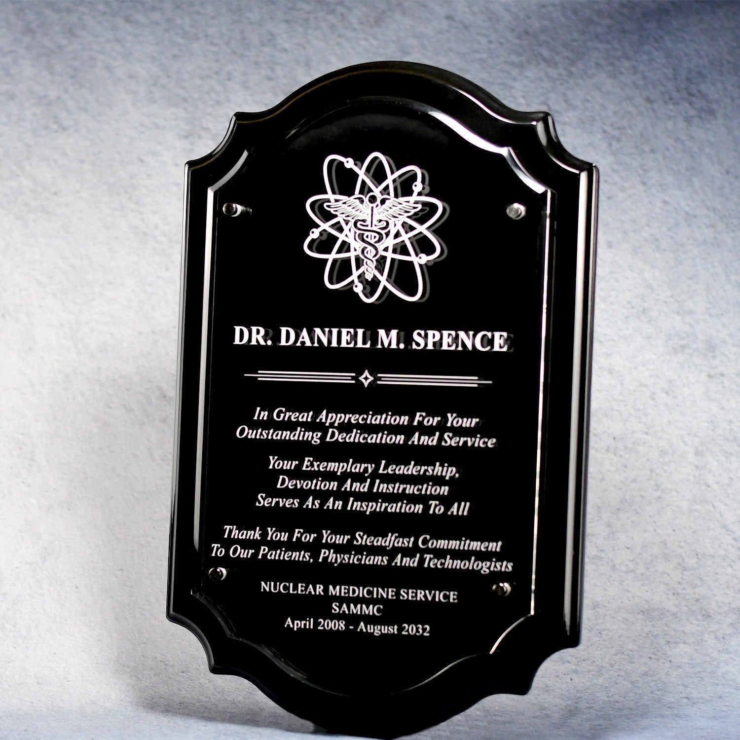 Scalloped Edge Plaque With Floating Acrylic Plate | Alliance Awards LLC.