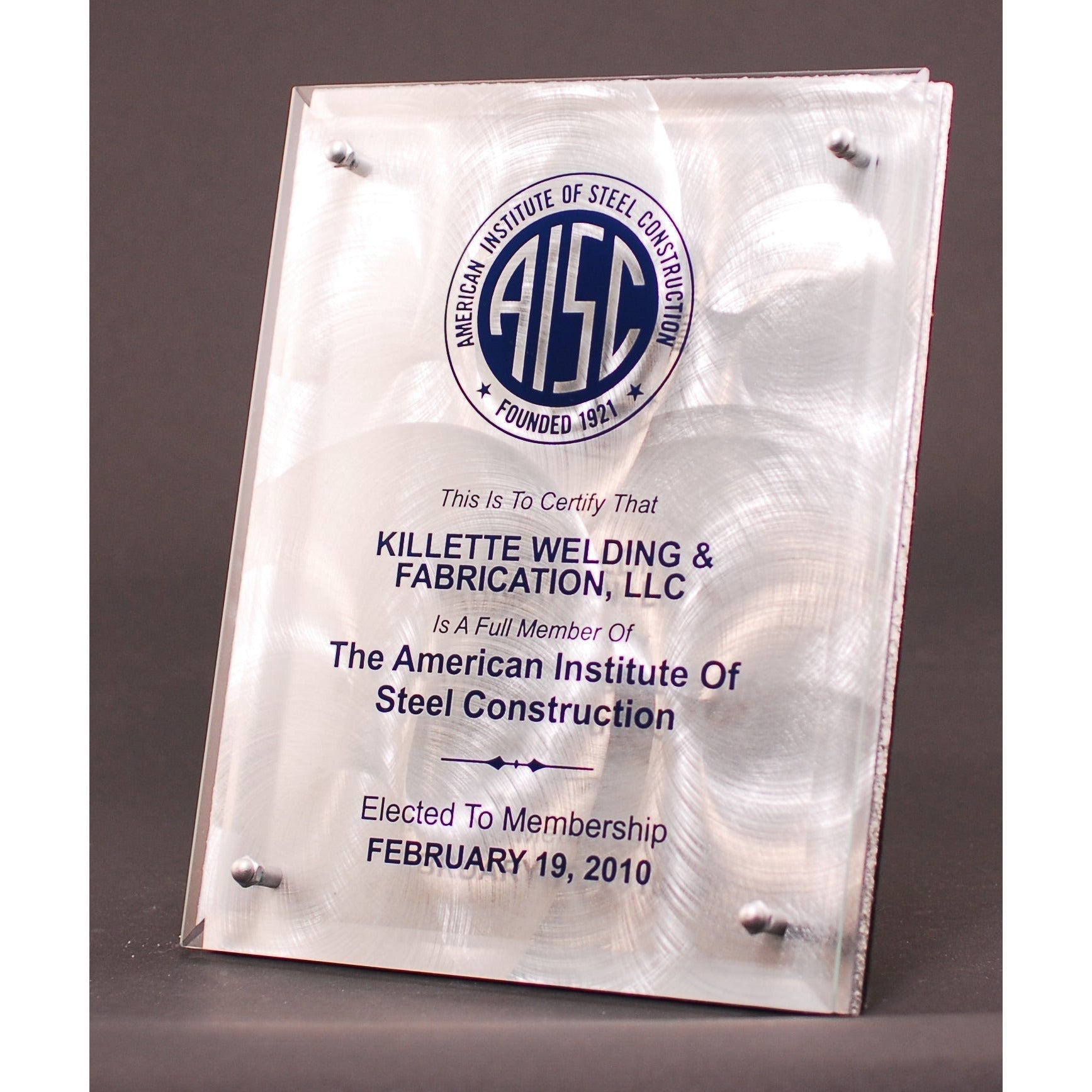 Glass Floating Plaque | Alliance Awards LLC.