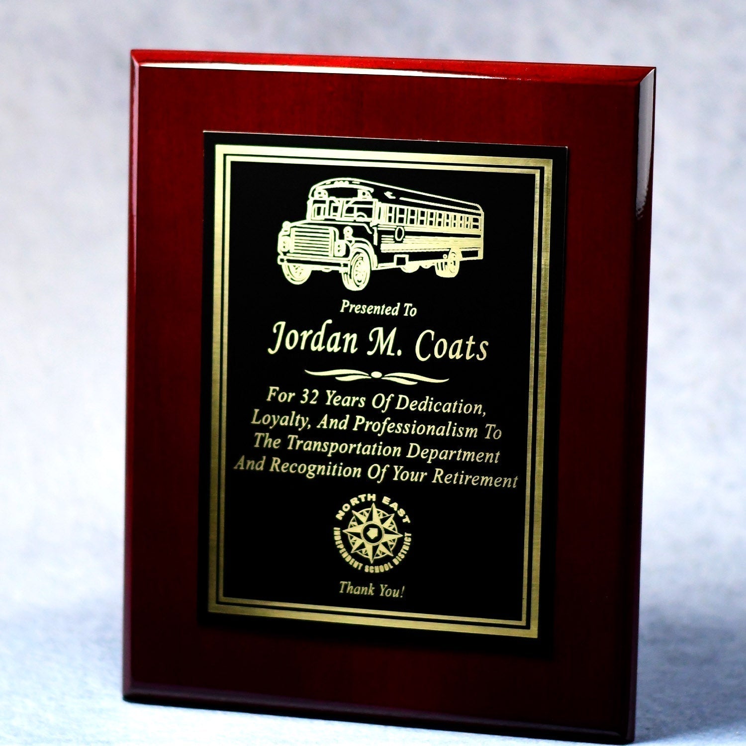 Rosewood Piano Finish Plaque With Plate | Alliance Awards LLC.