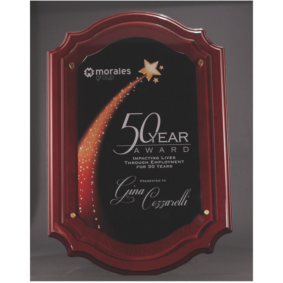 Scalloped Edge Plaque With Floating Acrylic Plate | Alliance Awards LLC.