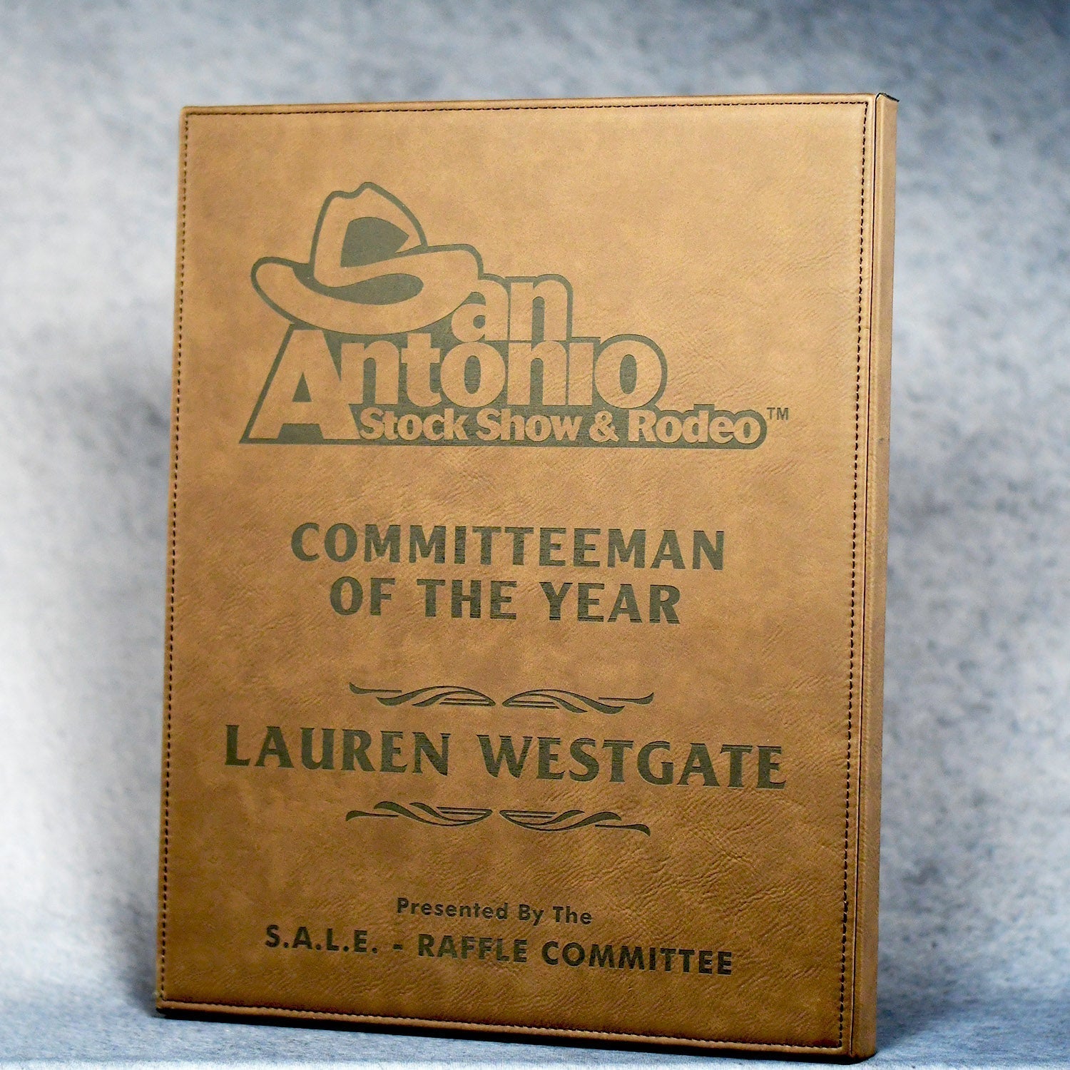 Leatherette Plaque - Rawhide | Alliance Awards LLC.