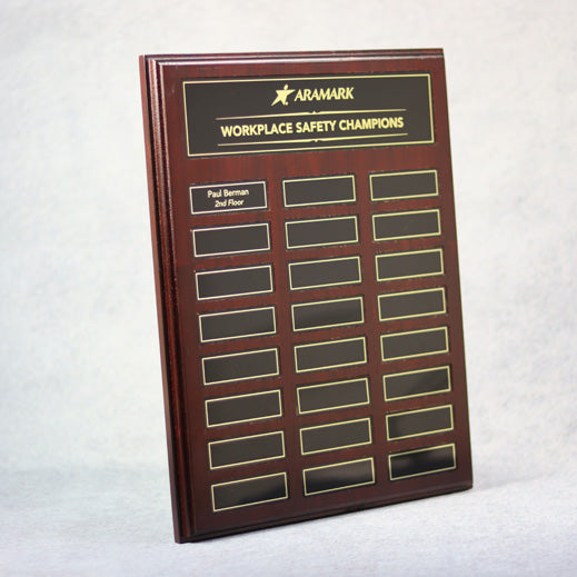 Perpetual Walnut Plaque With  Magnetic Plates | Alliance Awards LLC.