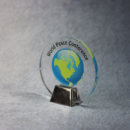 Acrylic Circle With Chrome Base | Alliance Awards LLC.