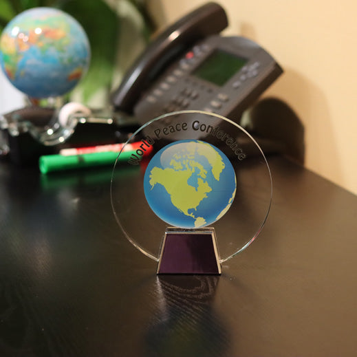 Acrylic Circle With Chrome Base | Alliance Awards LLC.