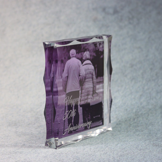 Acrylic Block With Scallop Edge | Alliance Awards LLC.