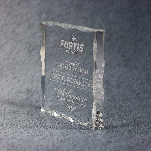 Acrylic Block With Scallop Edge | Alliance Awards LLC.