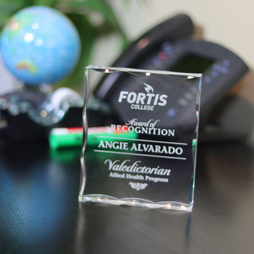 Acrylic Block With Scallop Edge | Alliance Awards LLC.