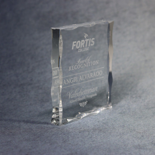 Acrylic Block With Scallop Edge | Alliance Awards LLC.