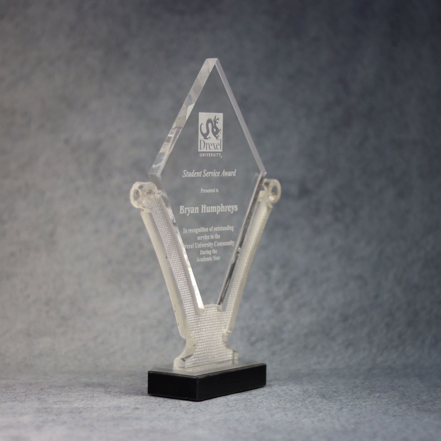 Acrylic Diamond With Lasered Strut | Alliance Awards LLC.