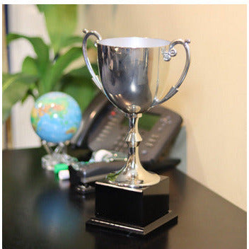 Silver Metal Cup On Black Marble Base | Alliance Awards LLC.
