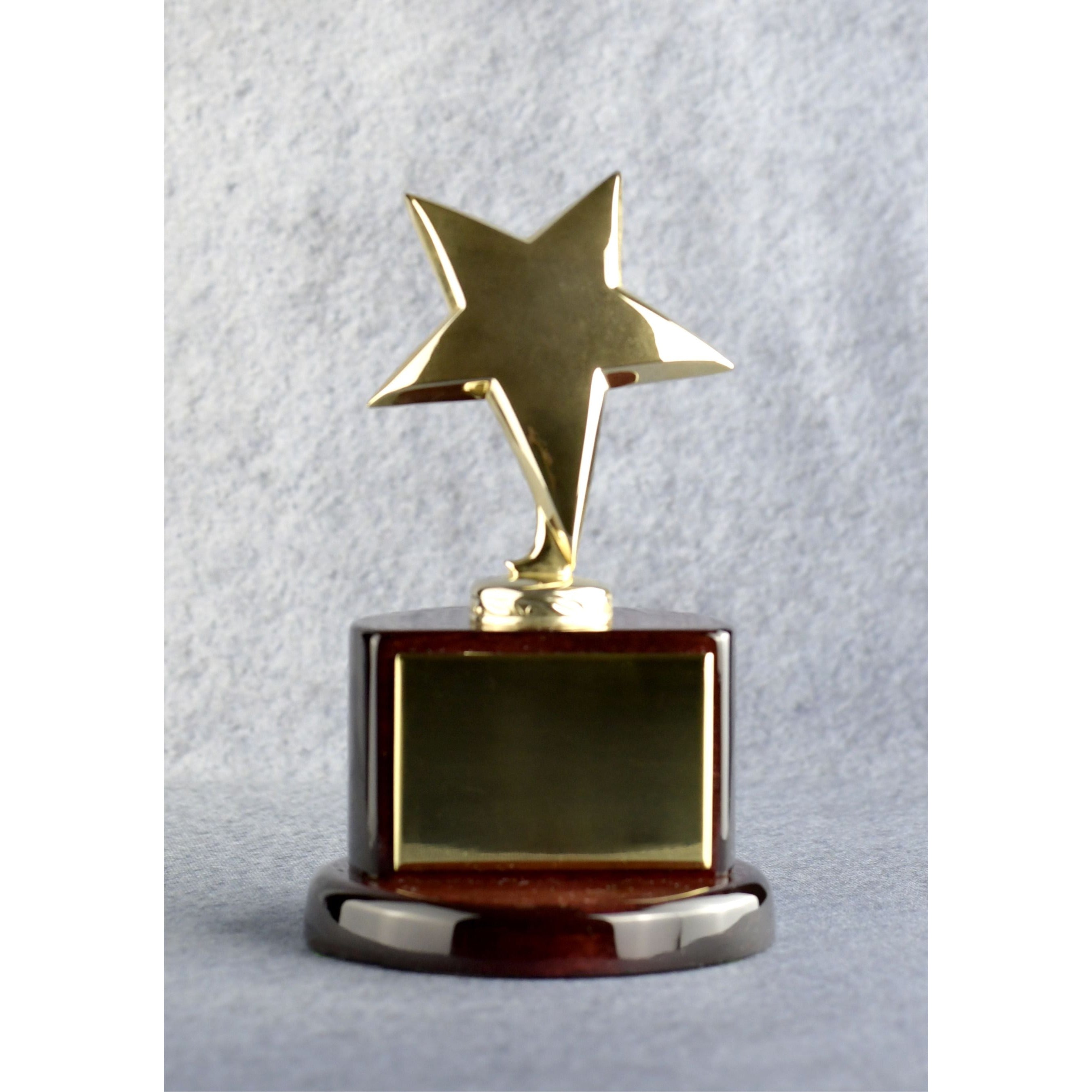 Star Performer Gold Star On Round Rosewood Base | Alliance Awards LLC.