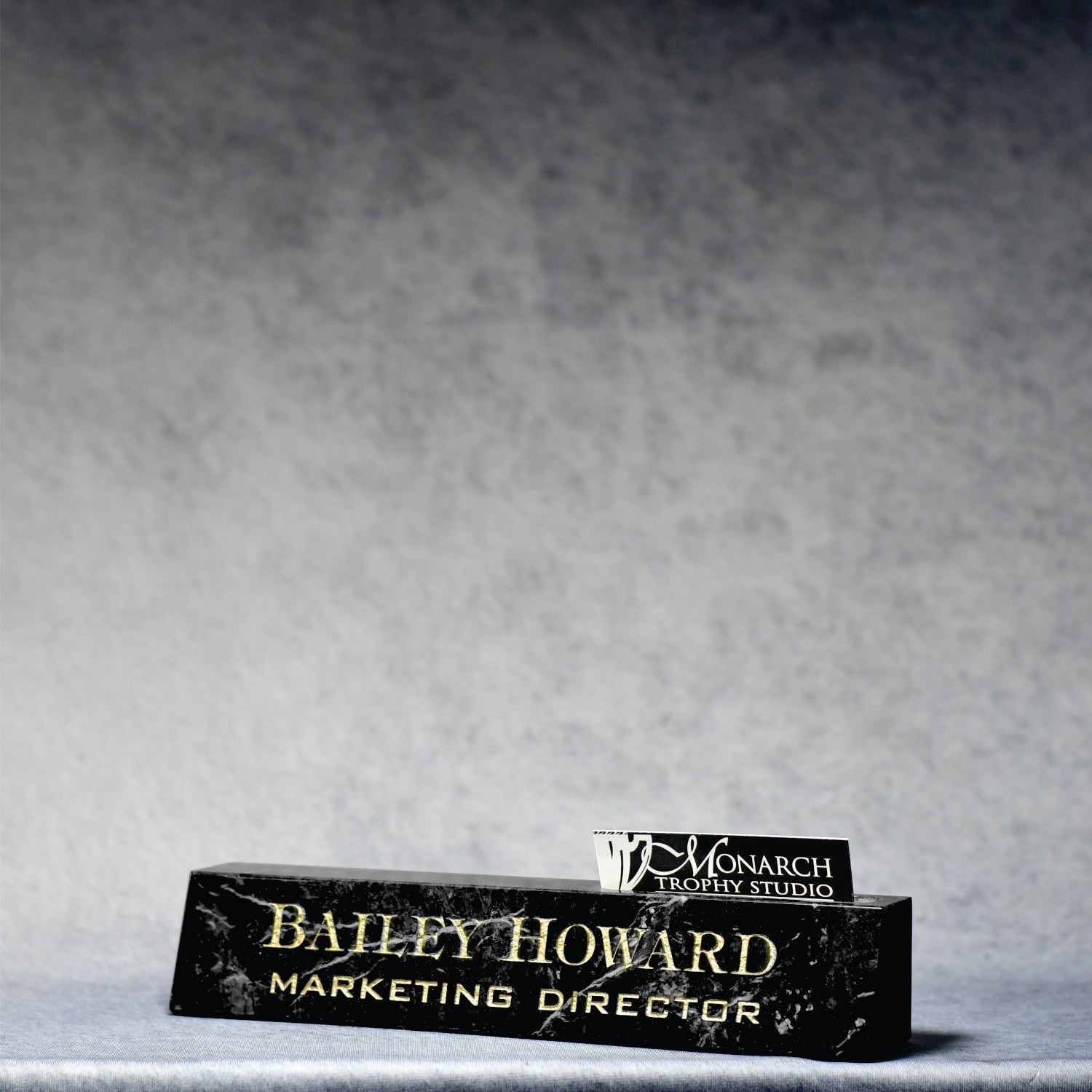 Marble Desk Wedge With Business Card Holder | Alliance Awards LLC.