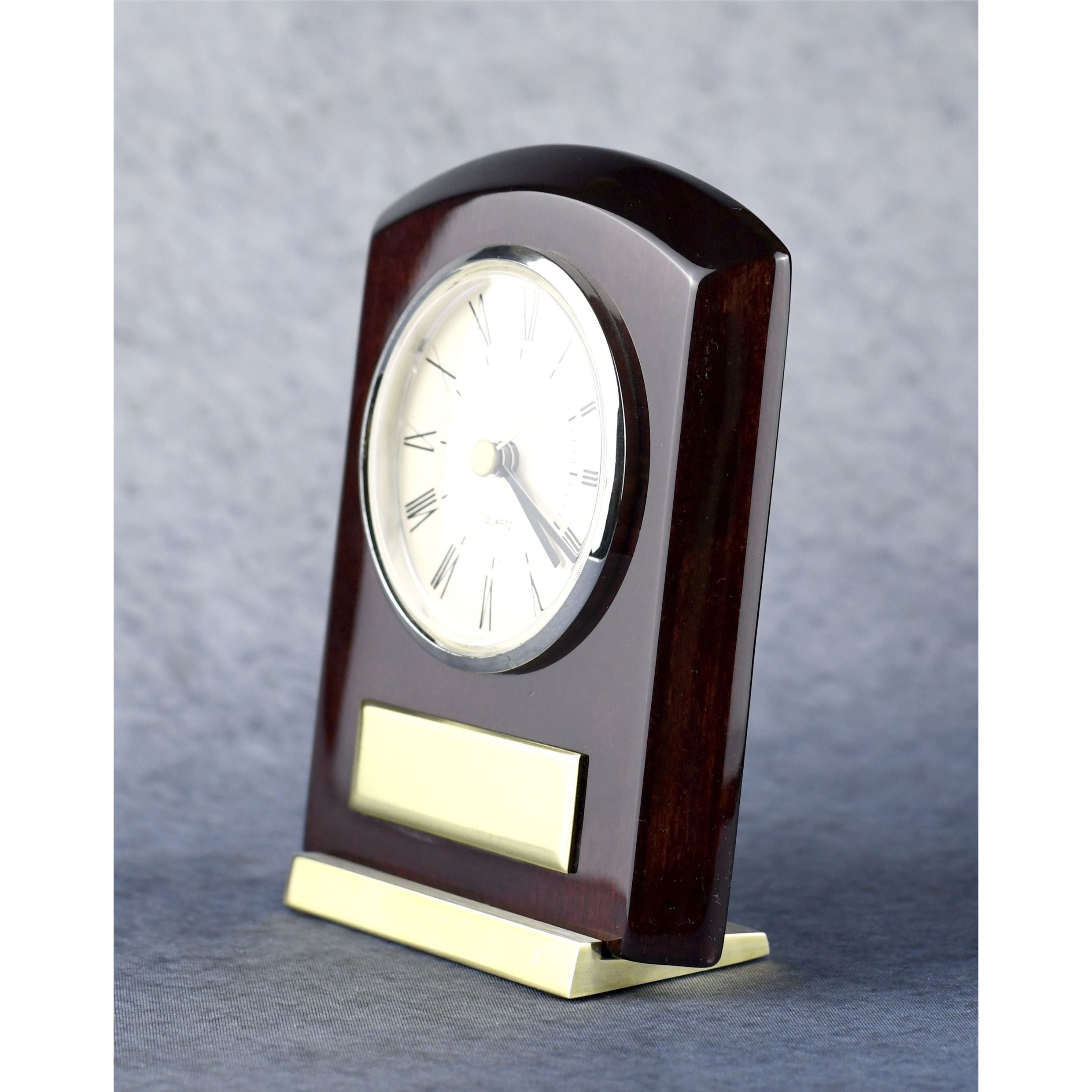 Piano Wood Arched Brass Clock | Alliance Awards LLC.