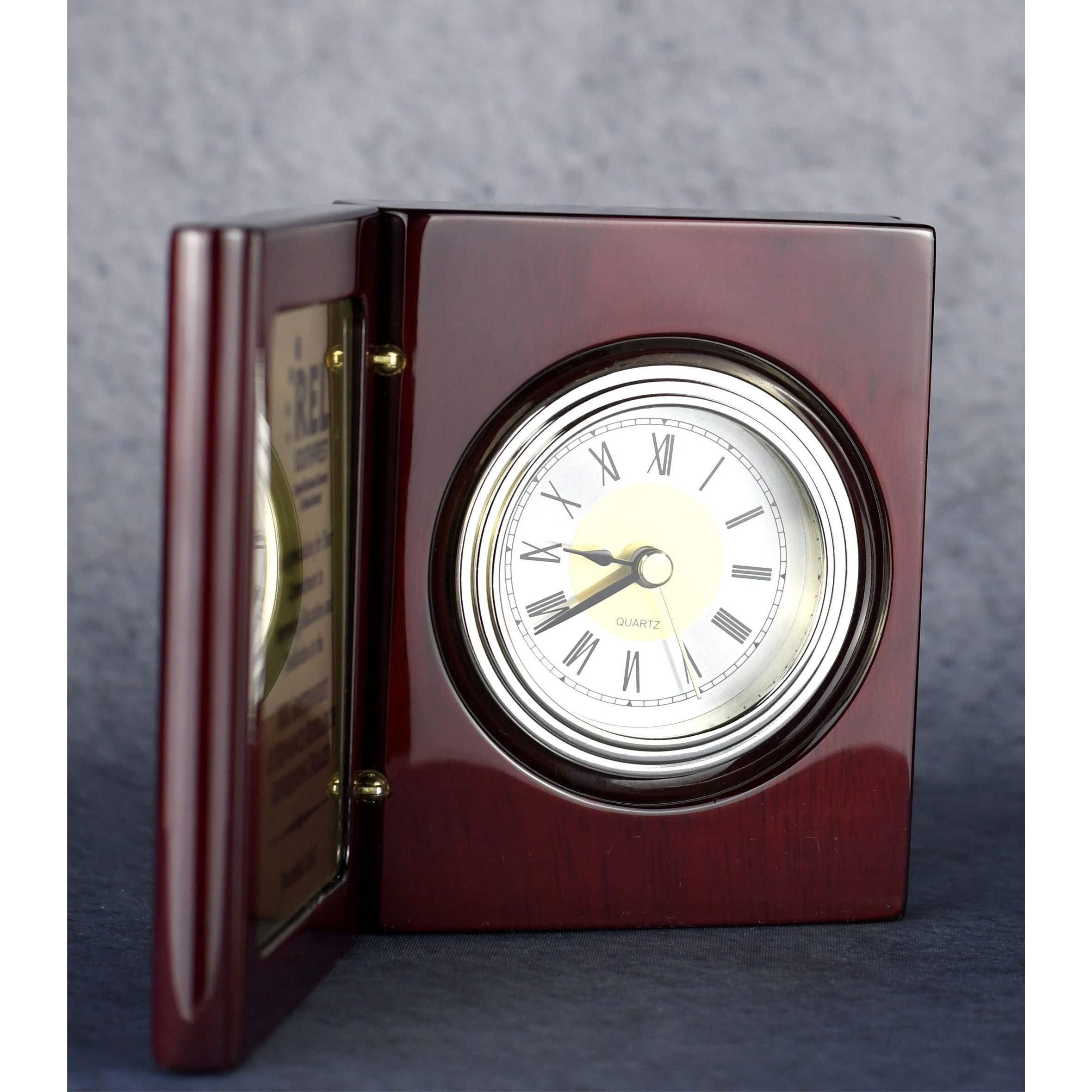Rosewood Book Clock | Alliance Awards LLC.