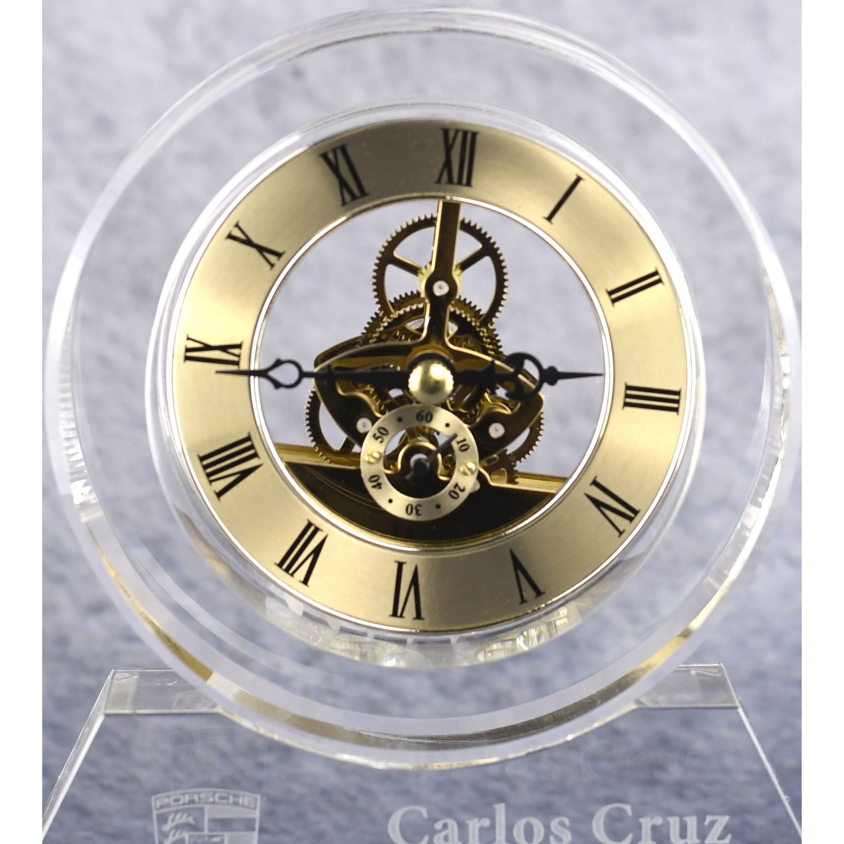 Crystal Desk Clock | Alliance Awards LLC.