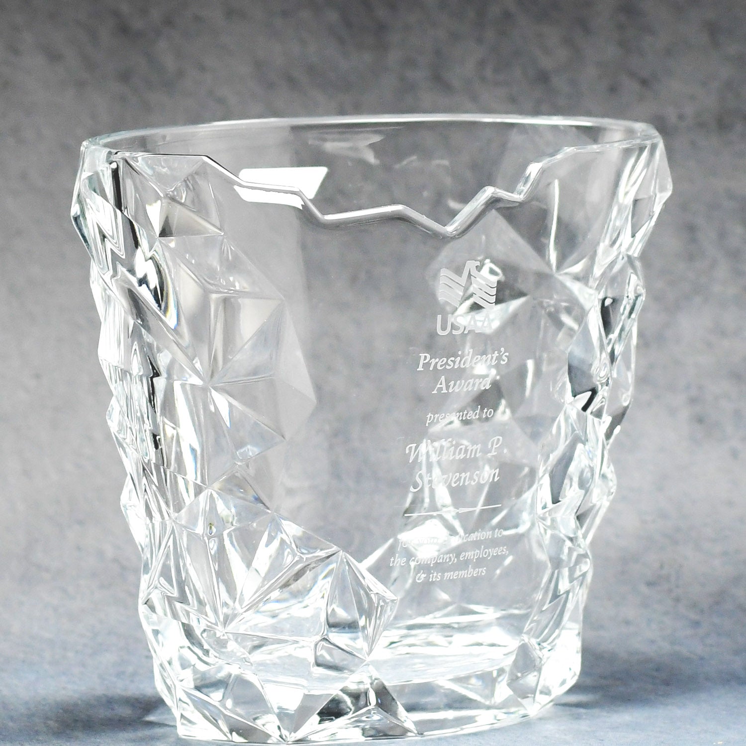 Crystai Iceberg  Vase | Alliance Awards LLC.