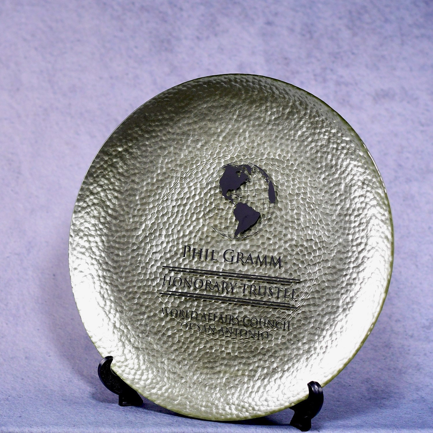Gold Art Glass Plate | Alliance Awards LLC.