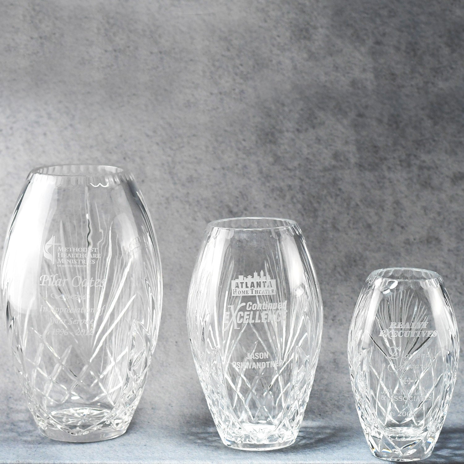 Crystal Barrel Vase | Alliance Awards LLC.