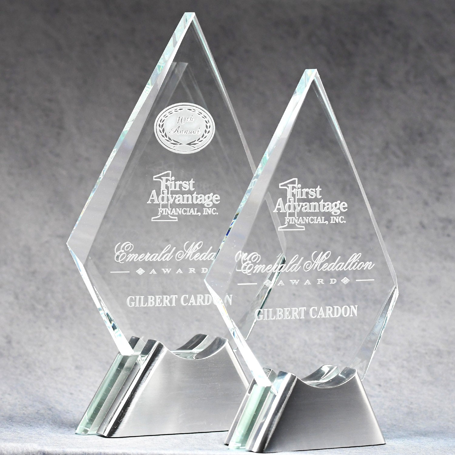 Crystal Diamond On Chrome Stand | Alliance Awards LLC.