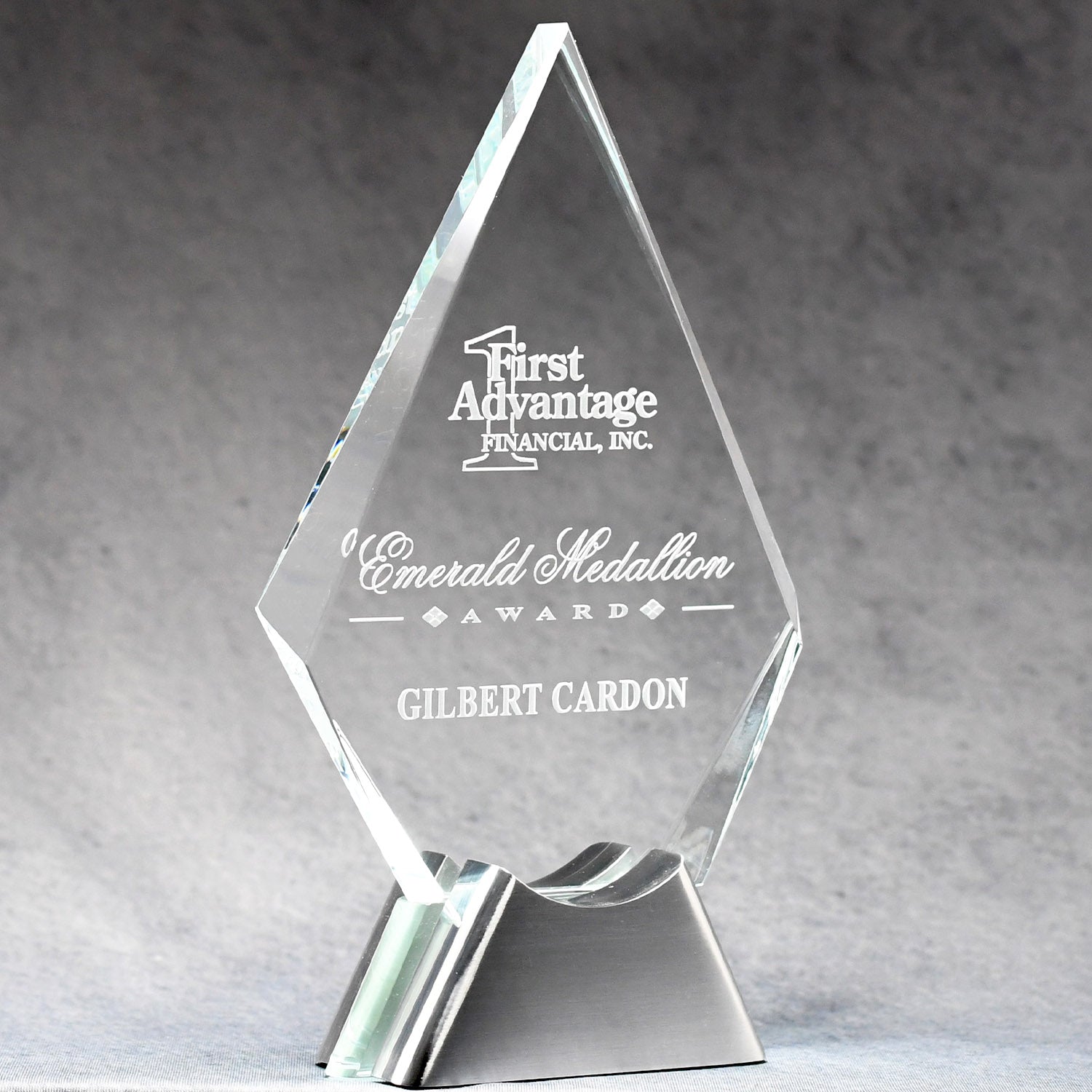 Crystal Diamond On Chrome Stand | Alliance Awards LLC.