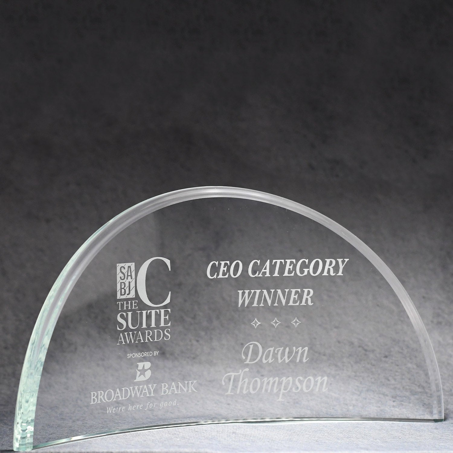 Half Moon Crescent Crystal | Alliance Awards LLC.