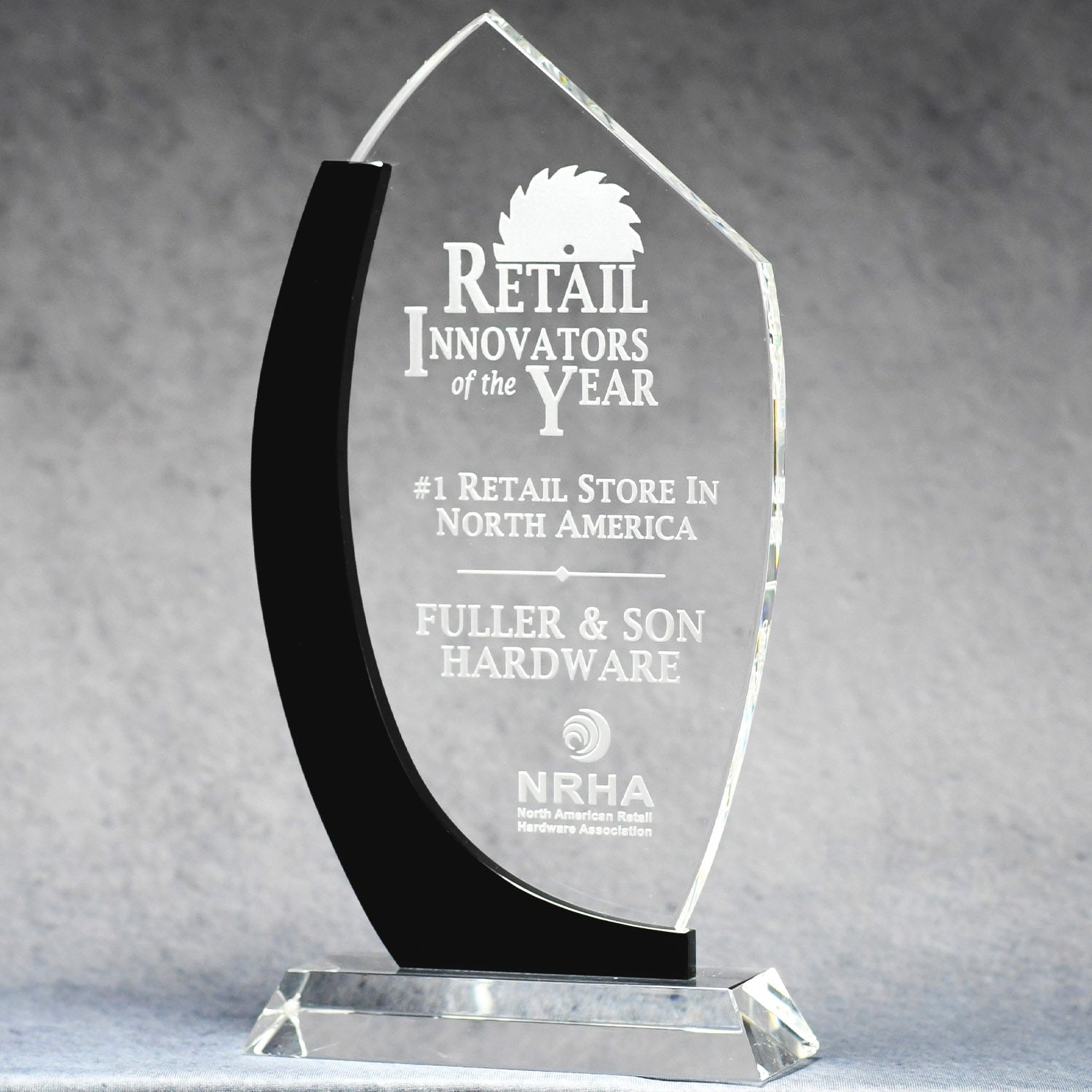 Black Curve Clear Crystal | Alliance Awards LLC.