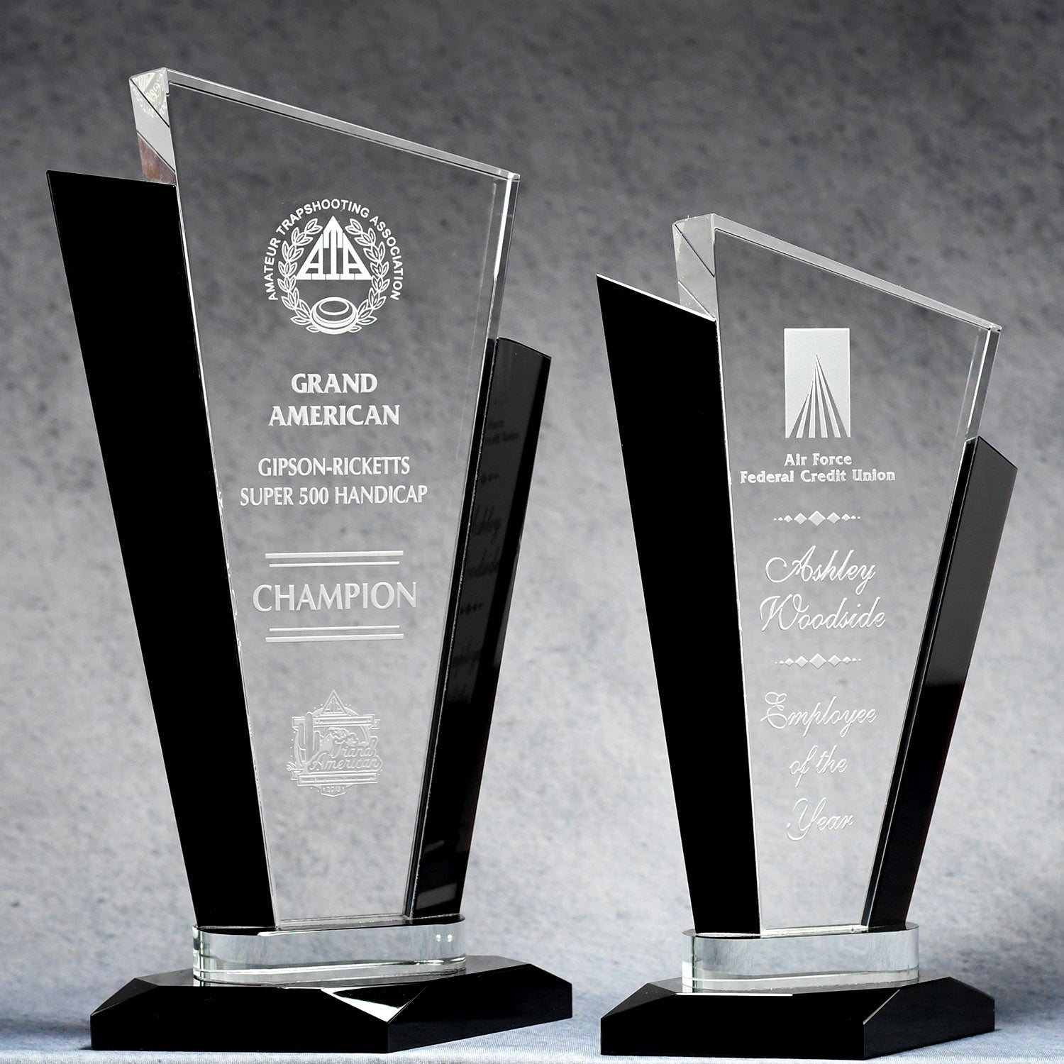 Black Accent Clear Crystal | Alliance Awards LLC.