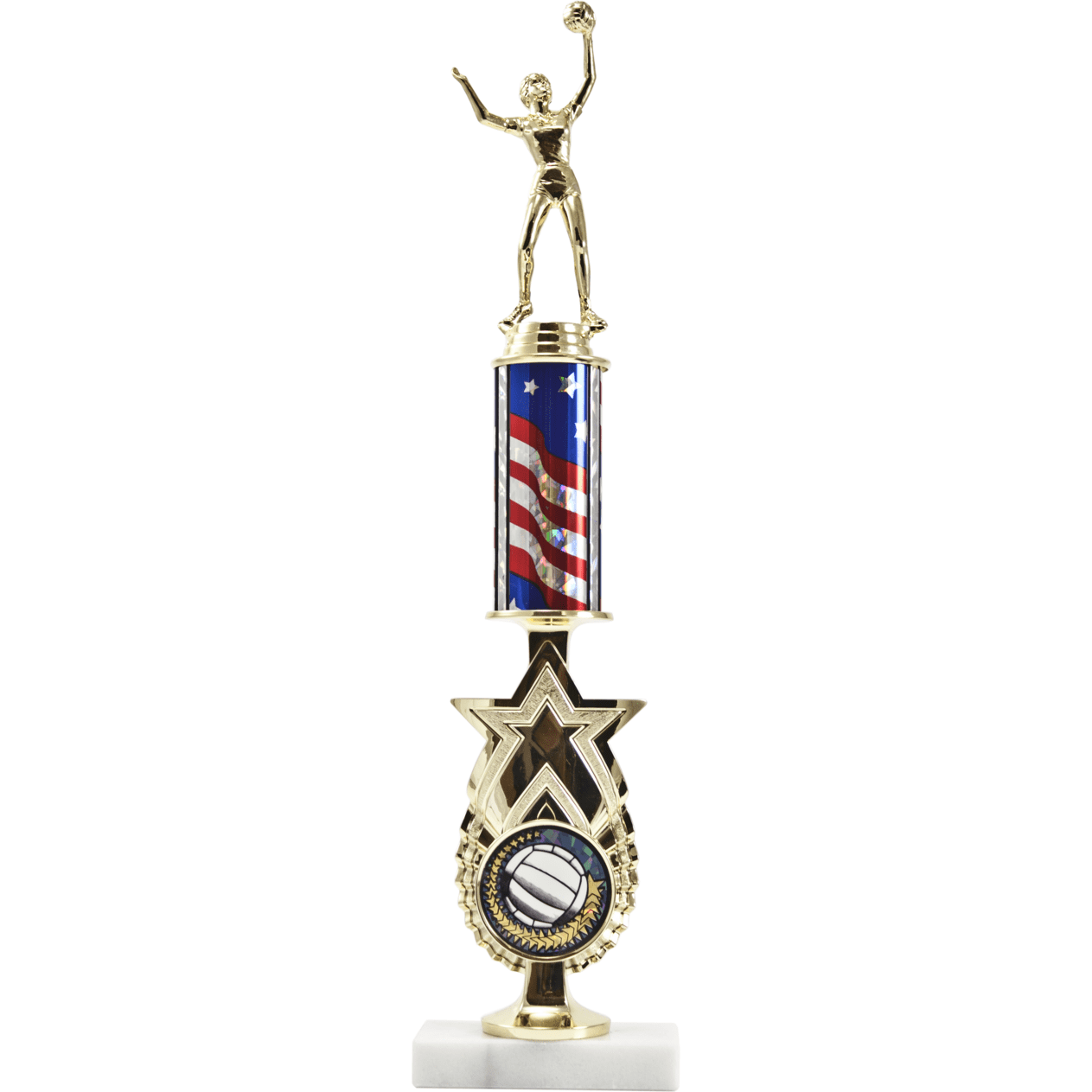Exclusive Star Riser With Round Column Award Trophy | Alliance Awards LLC.