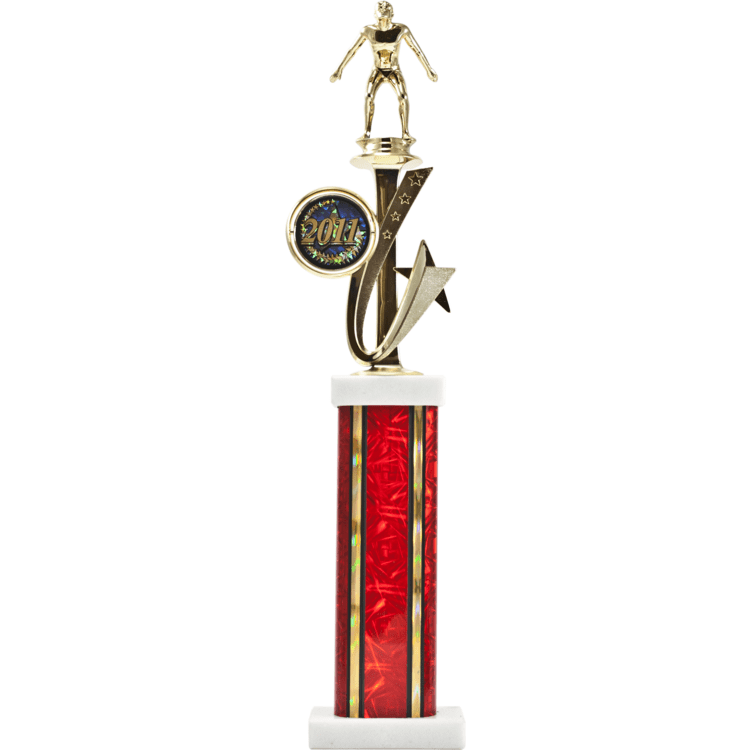 Exclusive Shooting Star Spinner Riser Rectangle Column Trophy | Alliance Awards LLC.